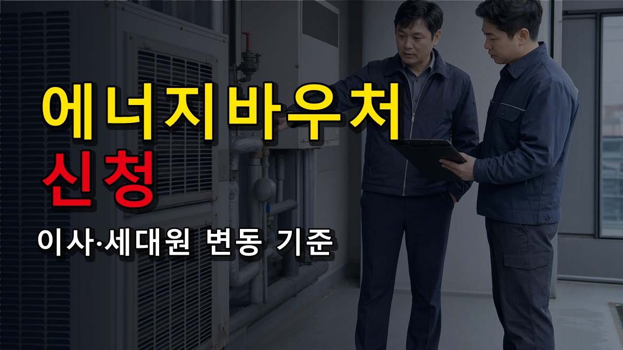 전년도 수급자도 신규신청? 이사·세대원 변동 때 에너지바우처 기준｜에너지바우처 신청 안됨 6월 30일까지