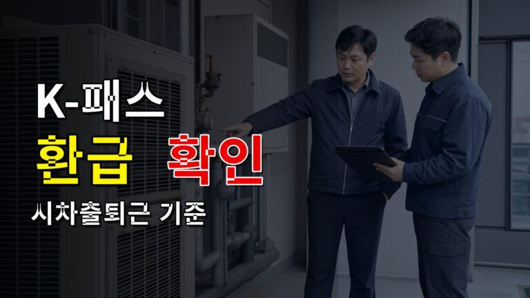 출근 시간이 다르면 K-패스 환급률도 달라진다? 2026년 시차출퇴근 기준｜K패스 카드정보 업데이트 7월 7일 환급 불이익