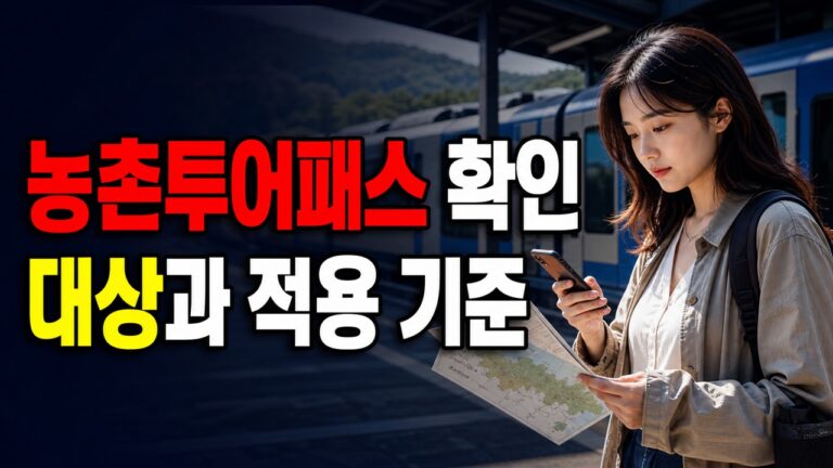 20개 인구감소지역행 열차만 50%? 농촌투어패스 대상 지역 보는 법