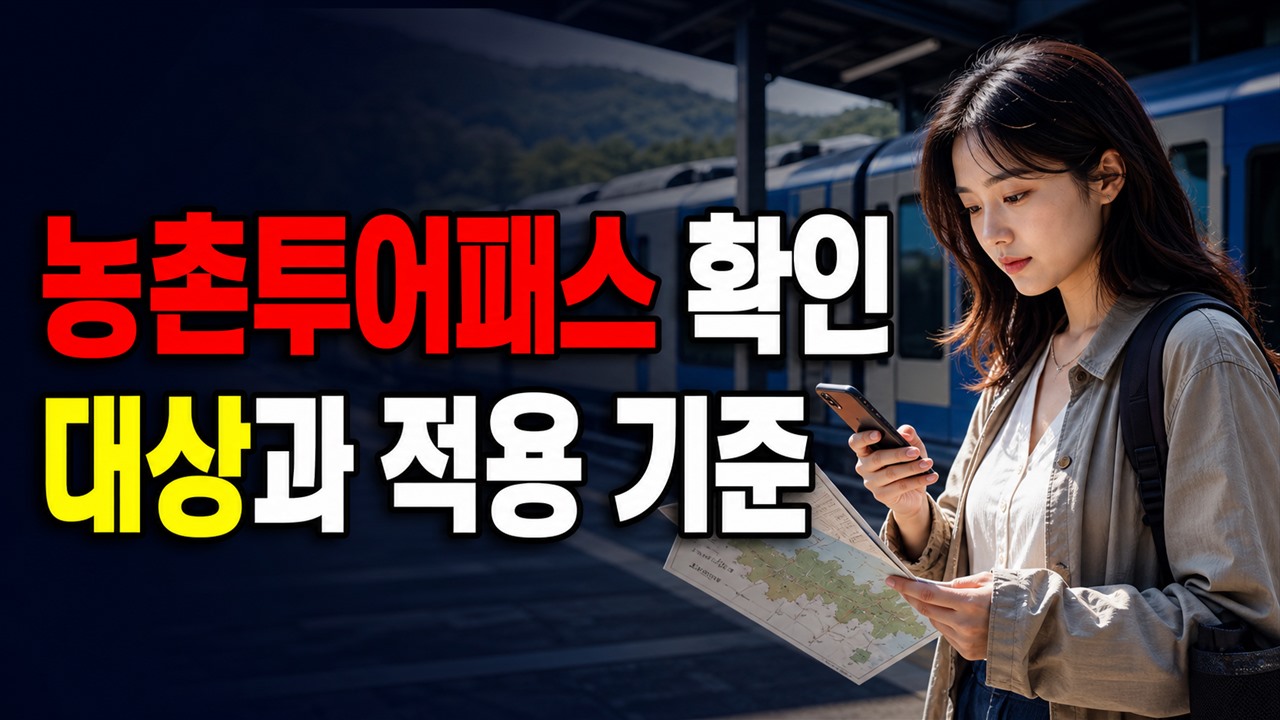 20개 인구감소지역행 열차만 50%? 농촌투어패스 대상 지역 보는 법
