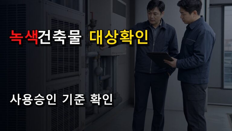 녹색건축물 조성 보조금 지원 15년 지난 주택이면 안양시 녹색건축물 지원 대상일까? 사용승인 기준 확인