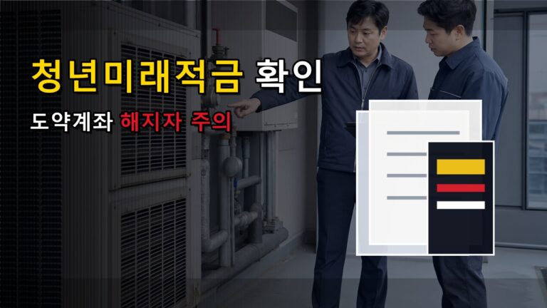 청년미래적금 계좌개설 후 바로 납입되나? 도약계좌 해지자는 익일 9시 주의