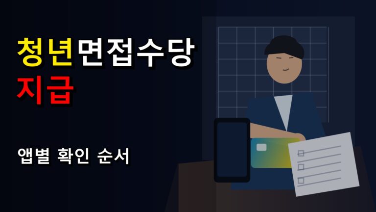 지역화폐 카드 미등록이면 청년 면접수당 지급이 멈출까? 앱별 확인 순서
