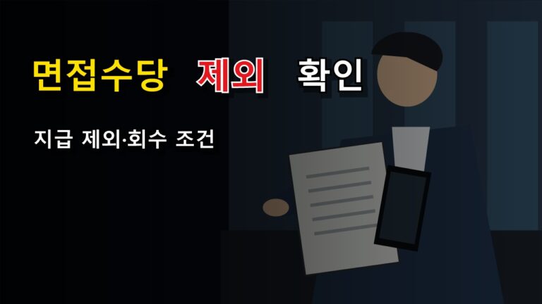 선정됐는데도 못 받을 수 있나? 경기도 면접수당 지급 제외·회수 조건