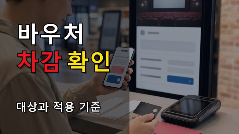 카드 결제했는데 바우처가 안 빠졌다면? 자동 차감 전 확인할 조건