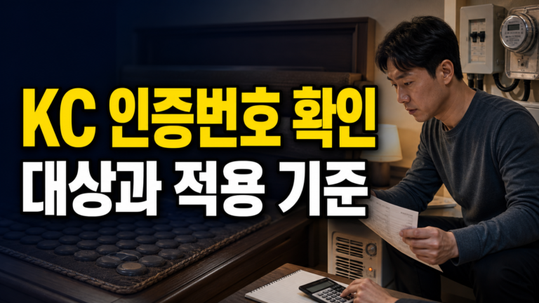 처음 구매하는 돌침대, 구매 전에 가장 먼저 확인할 전기침대 KC 인증번호, 돌침대 라벨에서 어디까지 맞춰봐야 하나