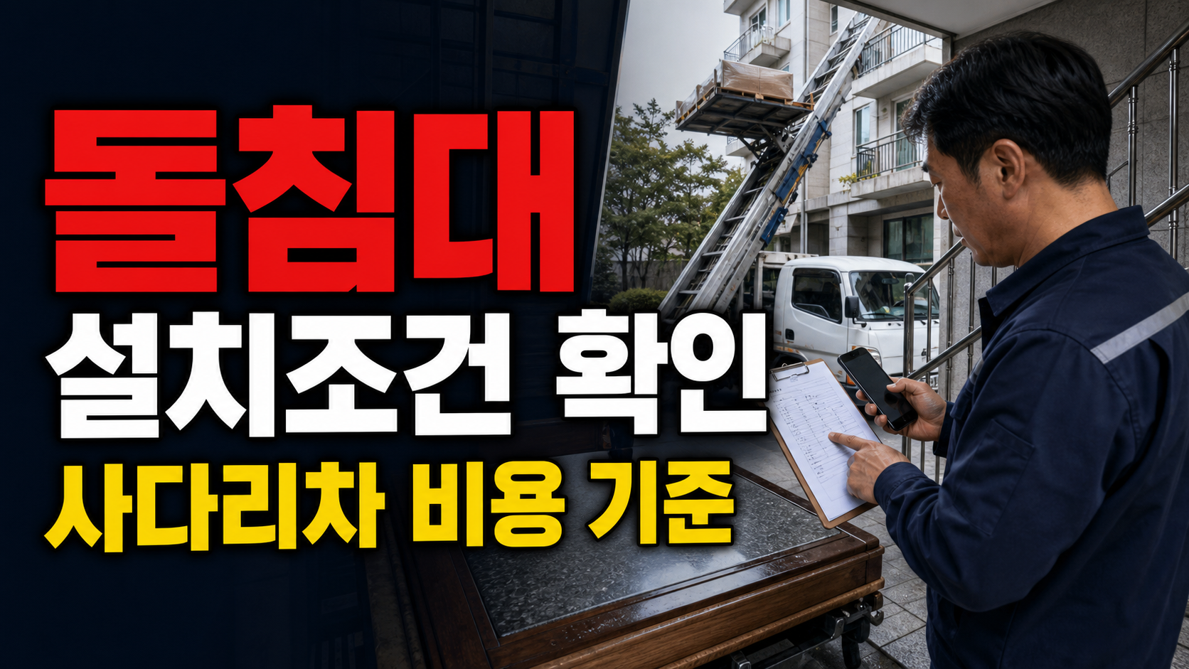 엘리베이터 없는 집도 돌침대 설치 가능할까? 사다리차 비용 확인 기준｜처음 구매하는 돌침대 계약 전에 배송과 설치 조건까