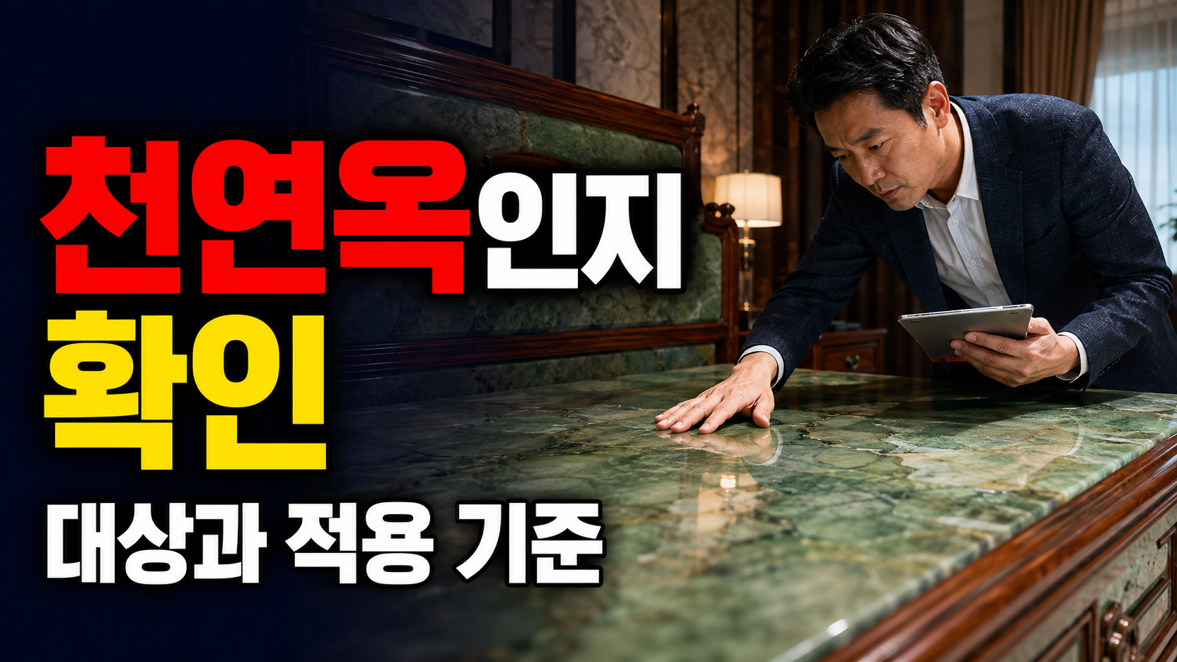천연옥인지 인조석인지, 돌침대 옥 상판에서 확인할 문구