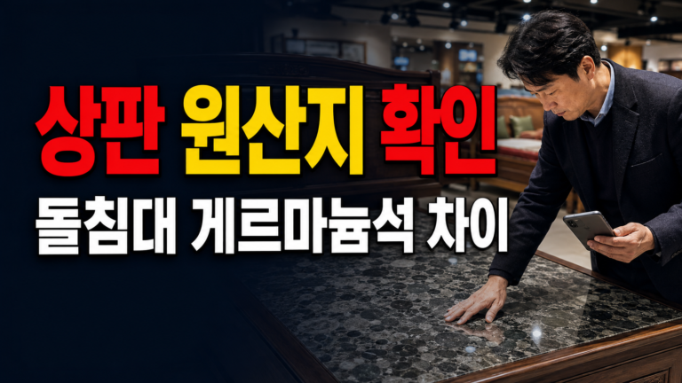 원산지 확인 전에는 모르는 돌침대 게르마늄석 상판 차이