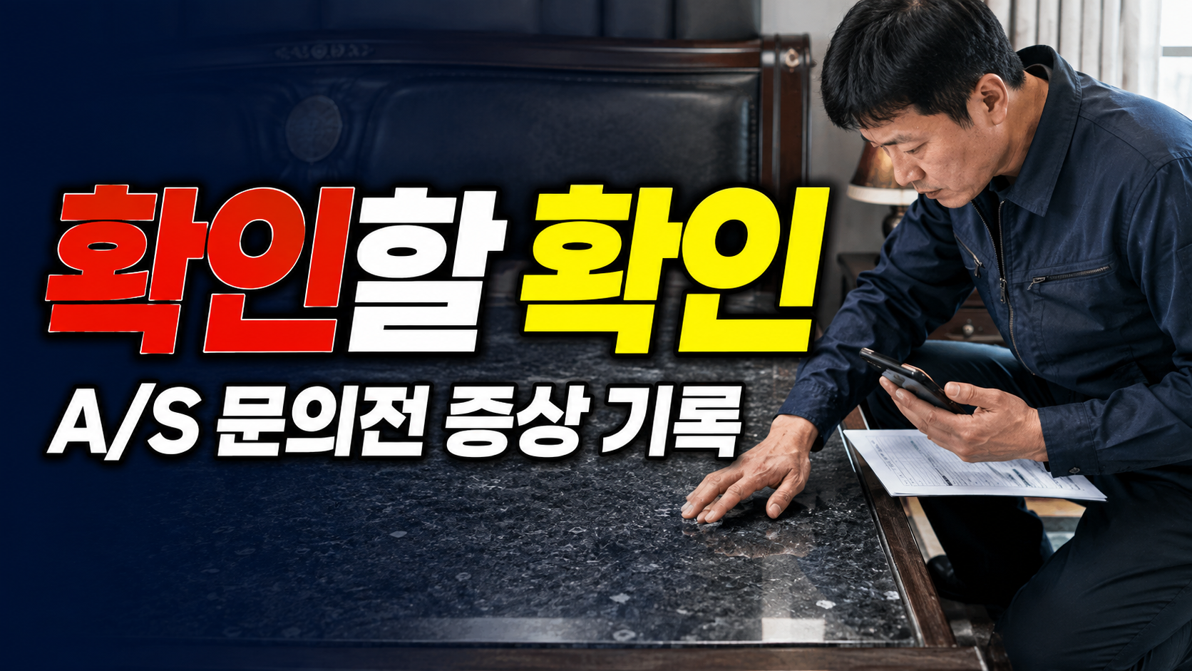 A/S 문의 전 확인할 돌침대 맥반석 상판 증상과 기록