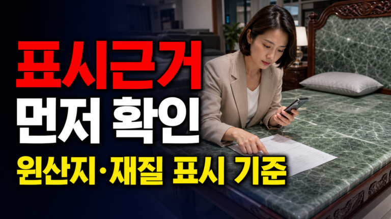 원적외선·혈액순환 문구가 보이는 옥 돌침대, 효능보다 표시 근거를 먼저 볼 때 · 돌침대 옥 상판 선택 전 원산지·재질 표시를 어디까 기준